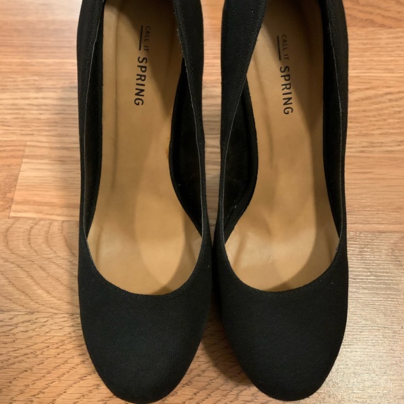 Call It Spring Black Faux Suede Platform Heels - Picture 2 of 11